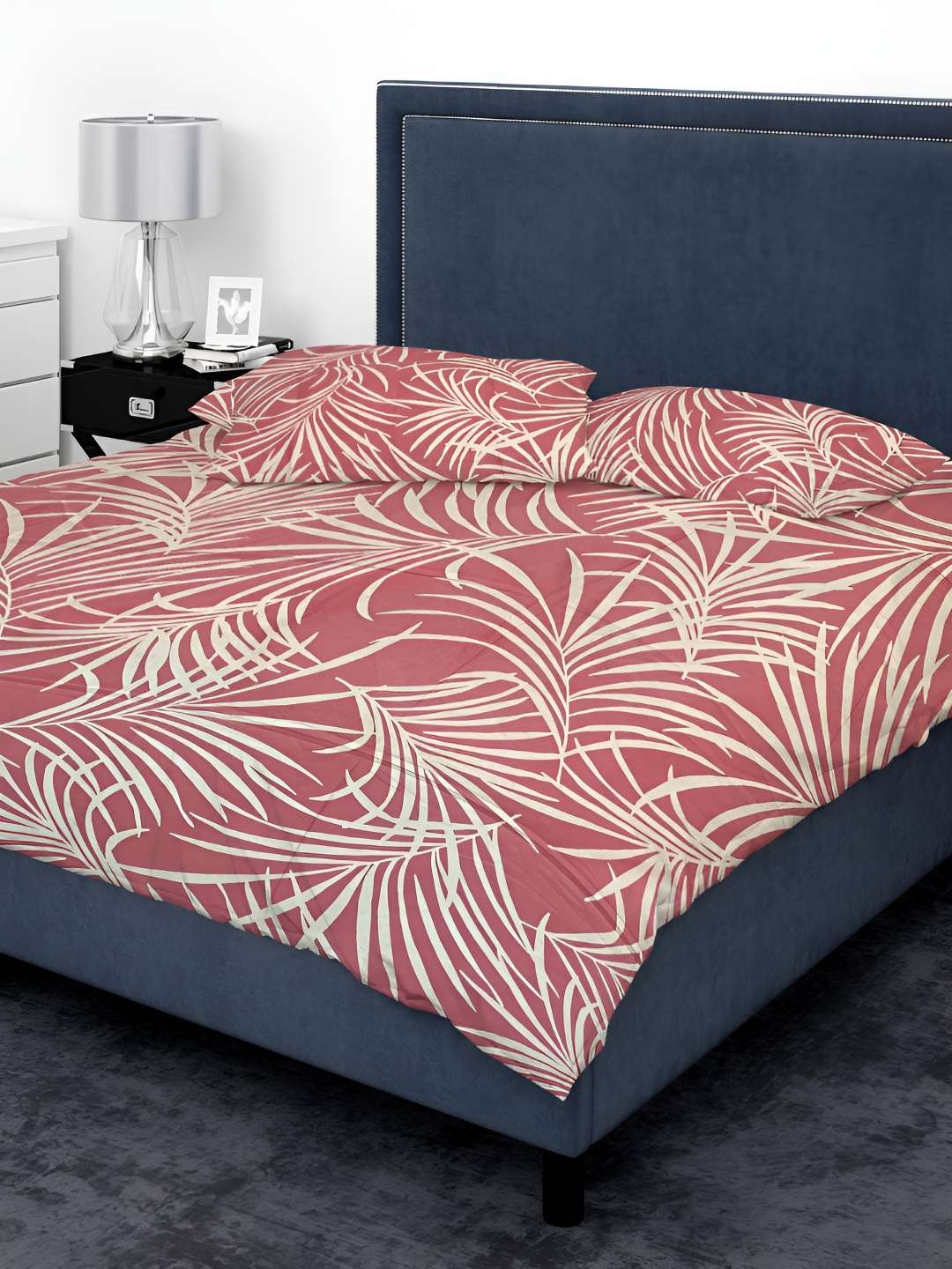 

Sleeping Owls- because your sleep matters Pink 144 TC King Bedsheet with 2 Pillow Covers