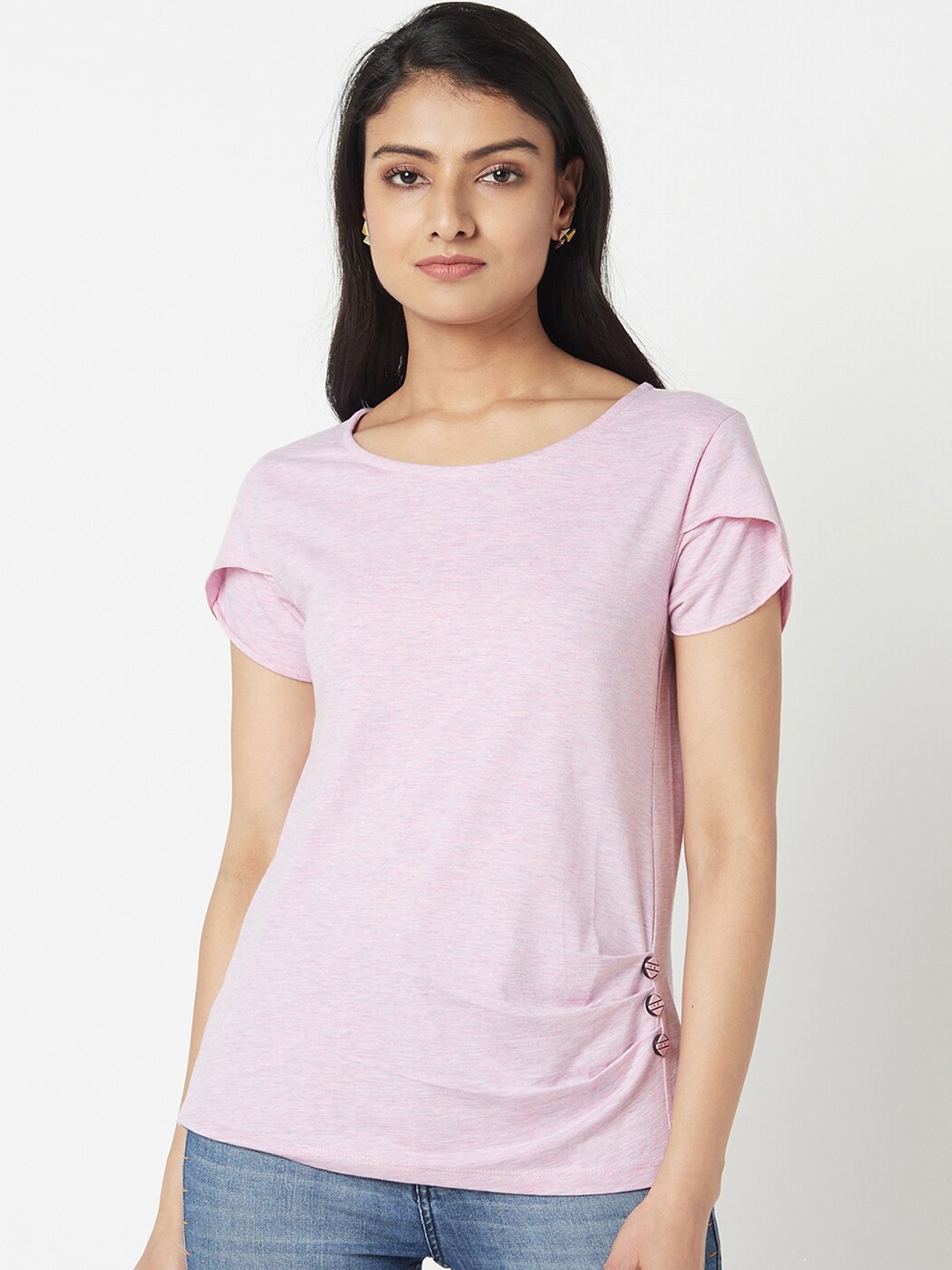 

Miss Grace Round Neck Top, Pink