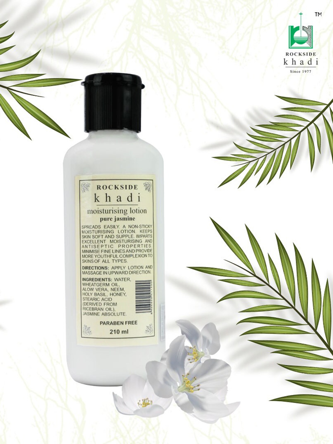 

ROCKSIDE KHADI 4-Pcs Moisturizing Lotion With Jasmine - 210ml Each, White