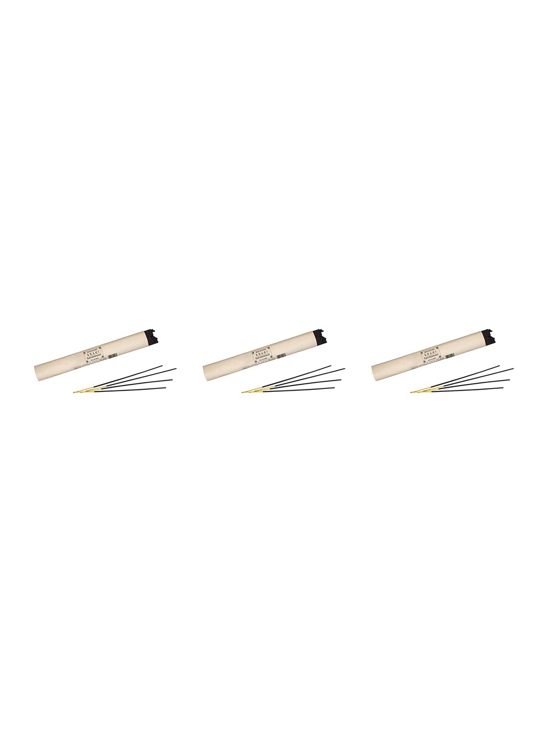 

ROCKSIDE KHADI Set Of 3 Sandalwood Aggarbatti Incense, Black