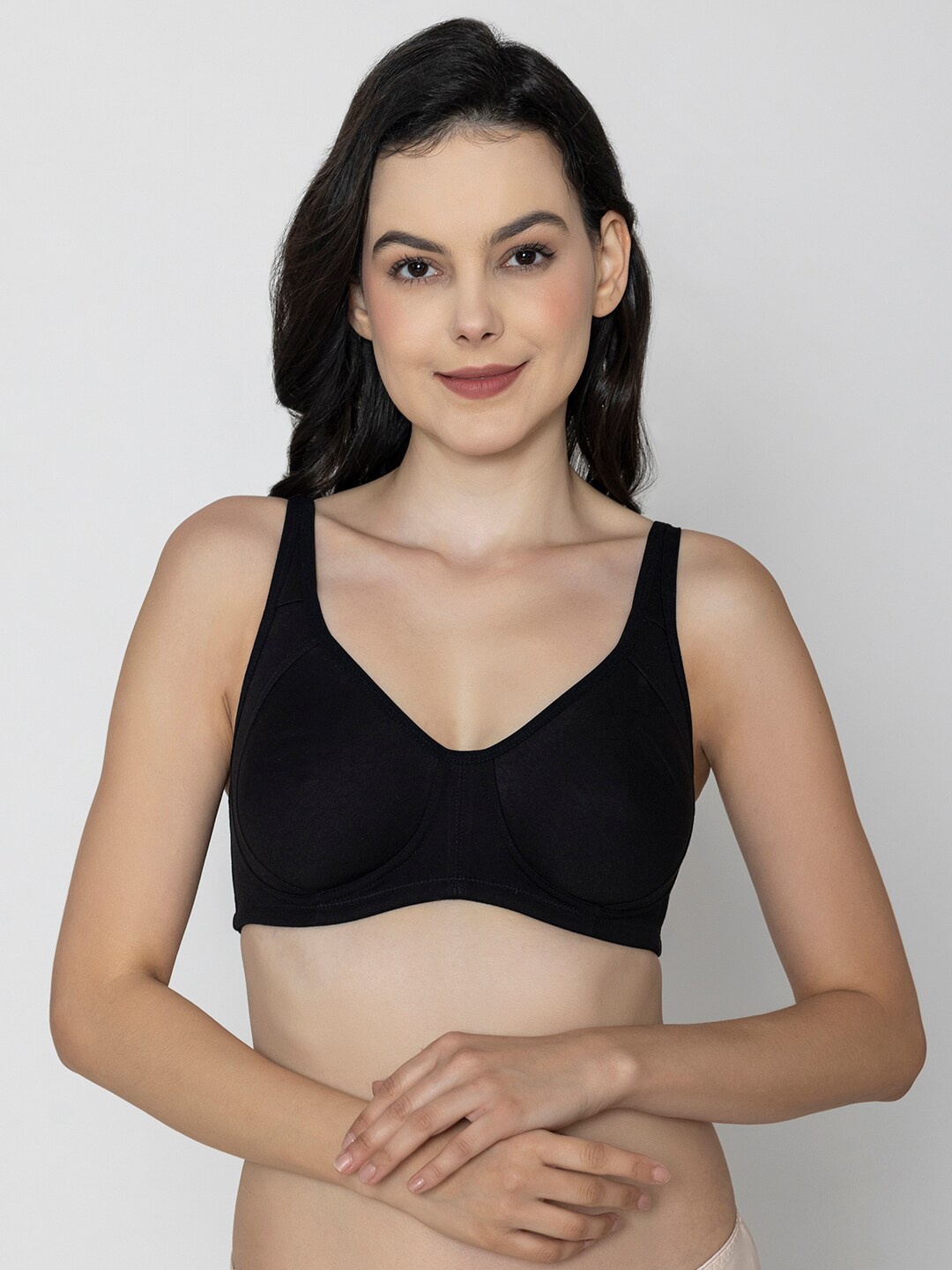 

B'ZAR Full Coverage Non Padded Contour Everyday Bra, Black