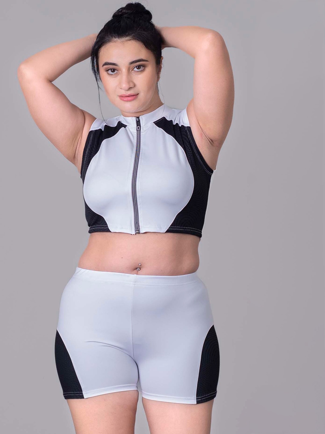 

Keepfit Colourblocked 2 Piece Swim Set, White