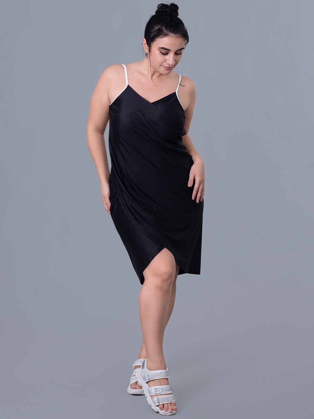 

Keepfit Shoulder Straps Beach Cover Up Dress, Black