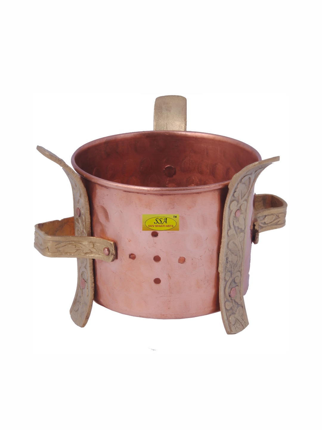 

Shivshakti Arts Copper-Toned Copper Cook and Serve Casserole