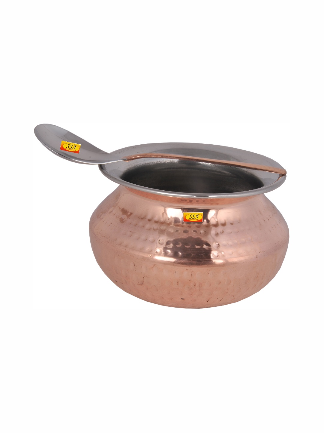 

Shivshakti Arts Brown 2 Pieces Copper Serving Handi With Spoon