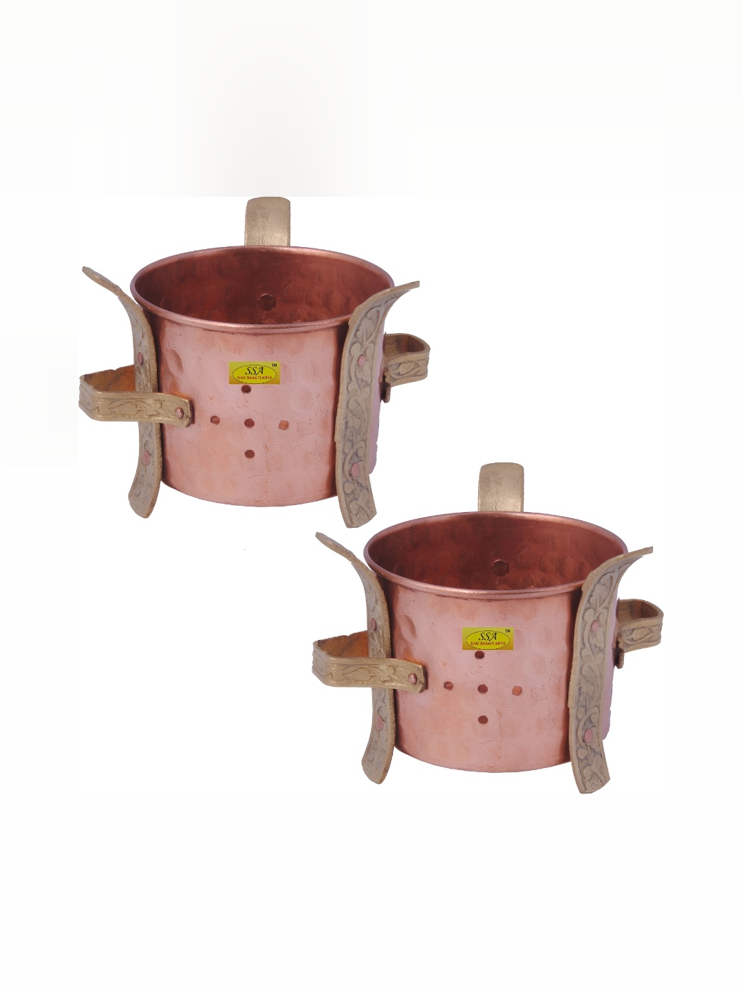 

Shivshakti Arts Copper-Toned 2 Pcs Copper Cook and Serve Casserole
