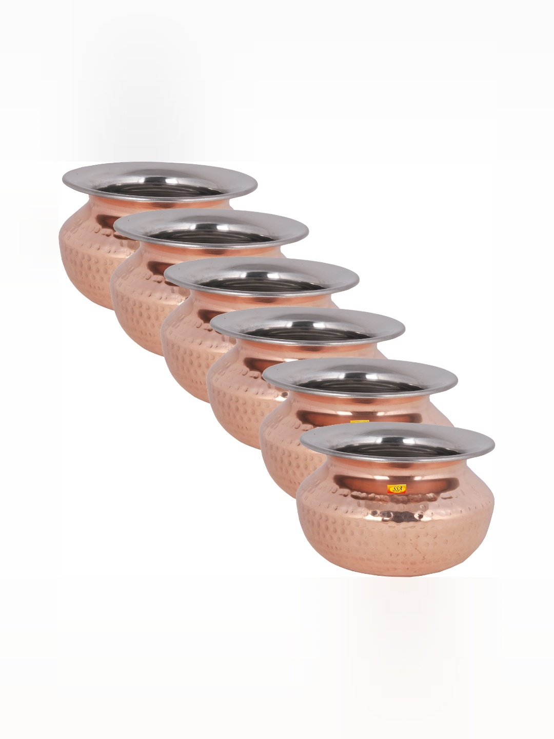 

Shivshakti Arts Brown 6 Pieces Copper Handi 1 Ltr