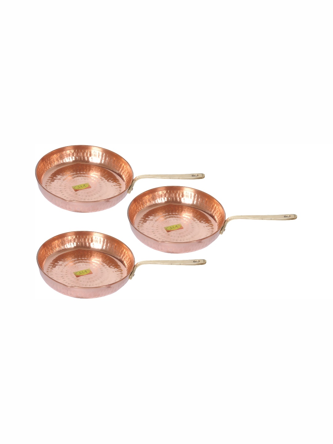 

Shivshakti Arts Copper Toned 3 Pcs Fry Pan, Brown
