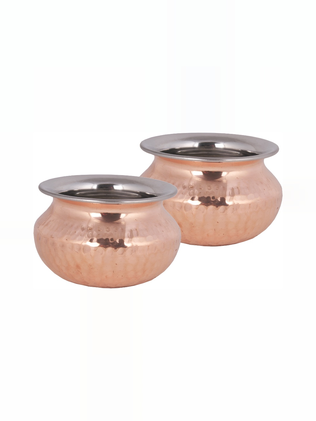 

Shivshakti Arts Brown 2 Pieces Copper Cooking Handi