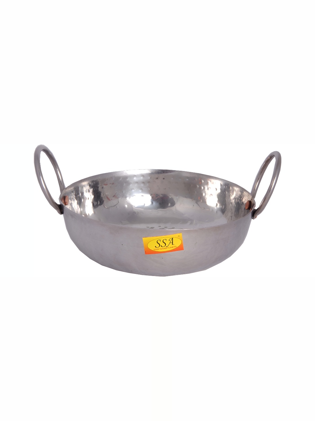 

Shivshakti Arts Silver Toned Stainless Steel Kadhai 1.5L