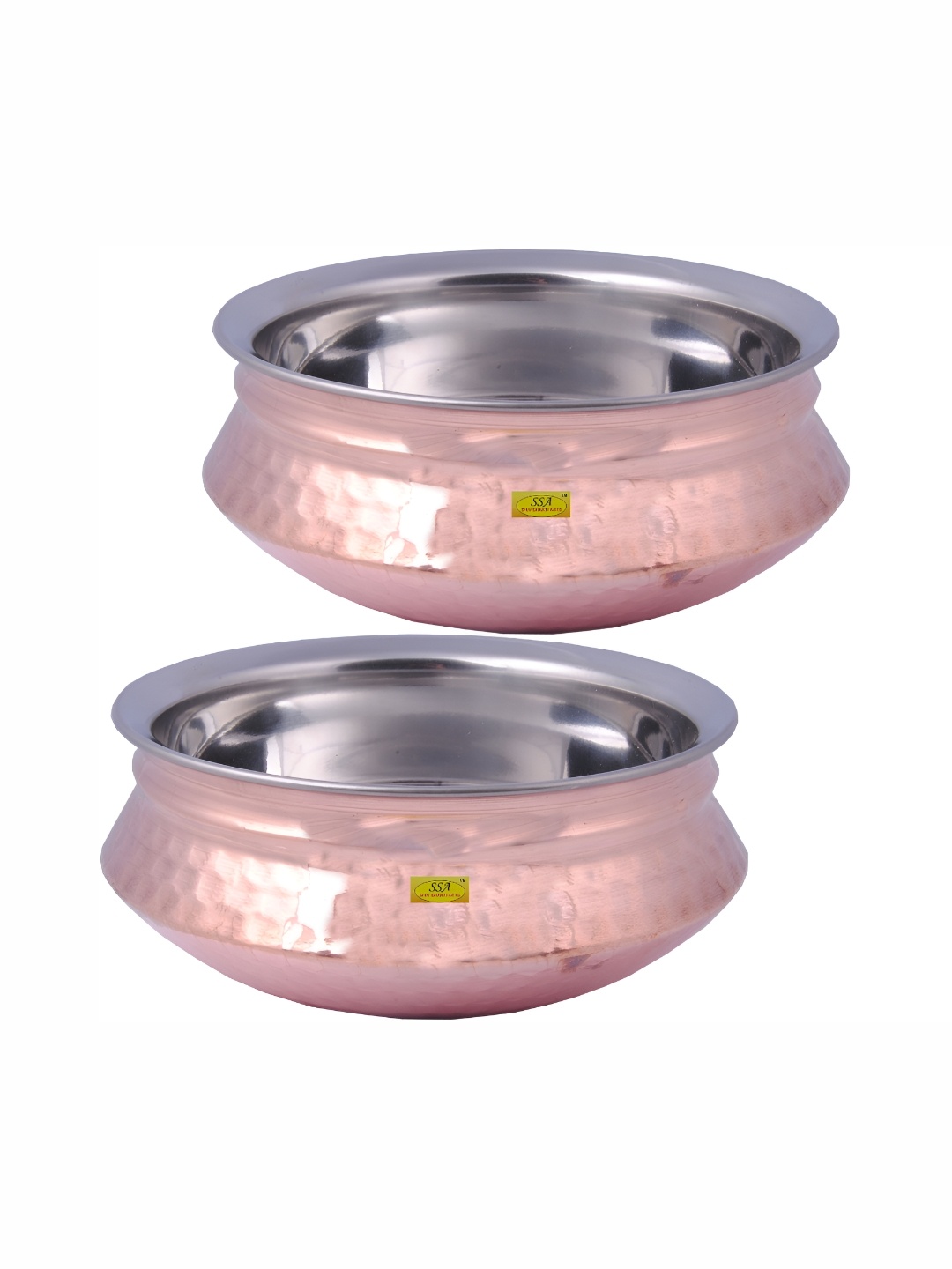 

Shivshakti Arts Brown 2 Pieces Copper Cooking Handi