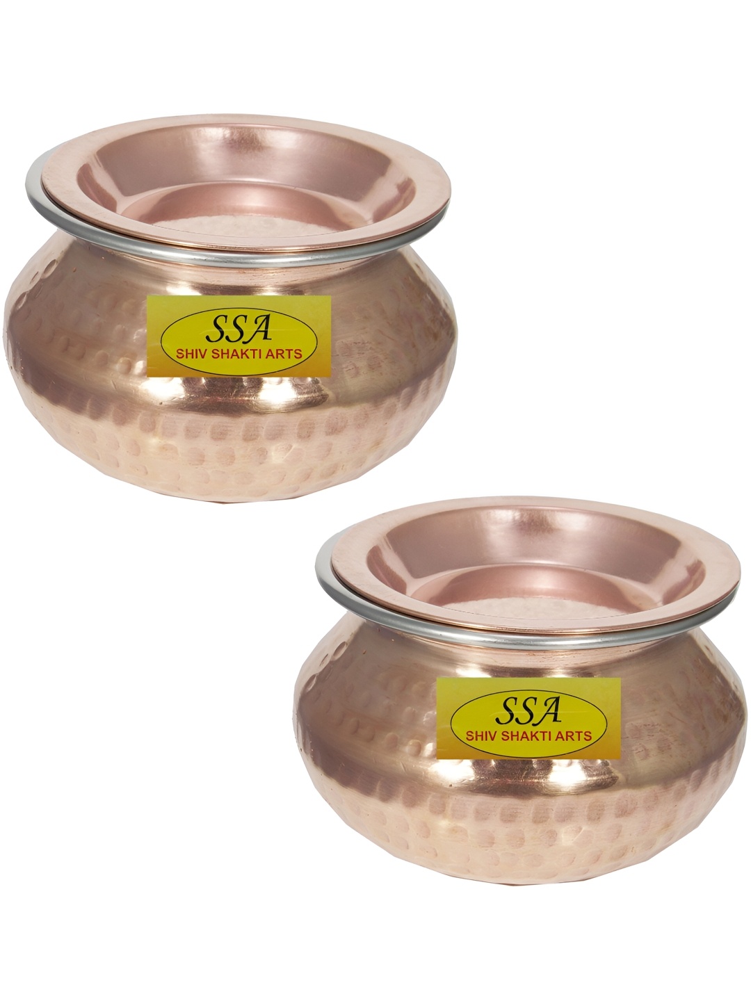 

Shivshakti Arts Brown 4 Pcs Handi With Lid