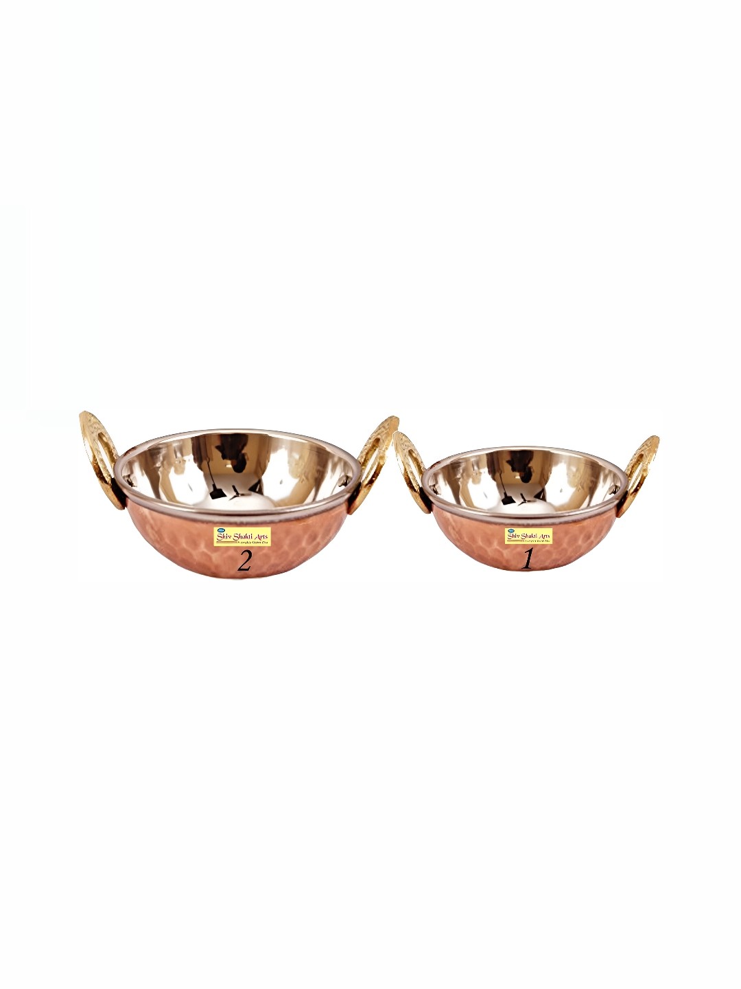 

Shivshakti Arts Brown 2Pcs Copper Kadais