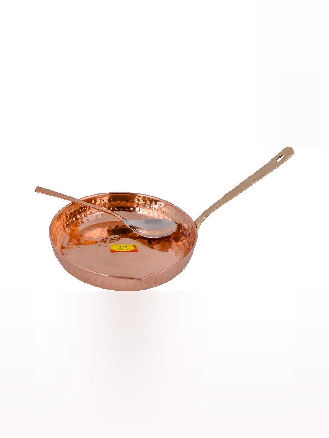 

Shivshakti Arts Brown 2 Pieces Copper Fry Pan With Spoon
