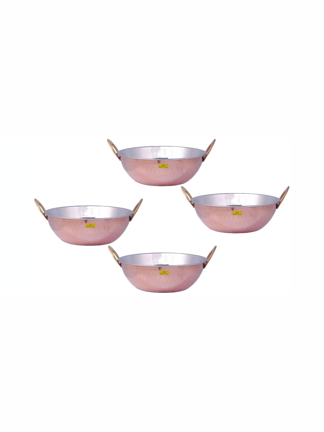 

Shivshakti Arts Brown 4 Pcs Copper Kadai