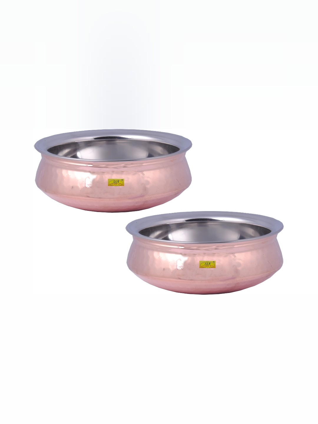

Shivshakti Arts Brown 2 Pieces Copper Cooking Handi 700ml