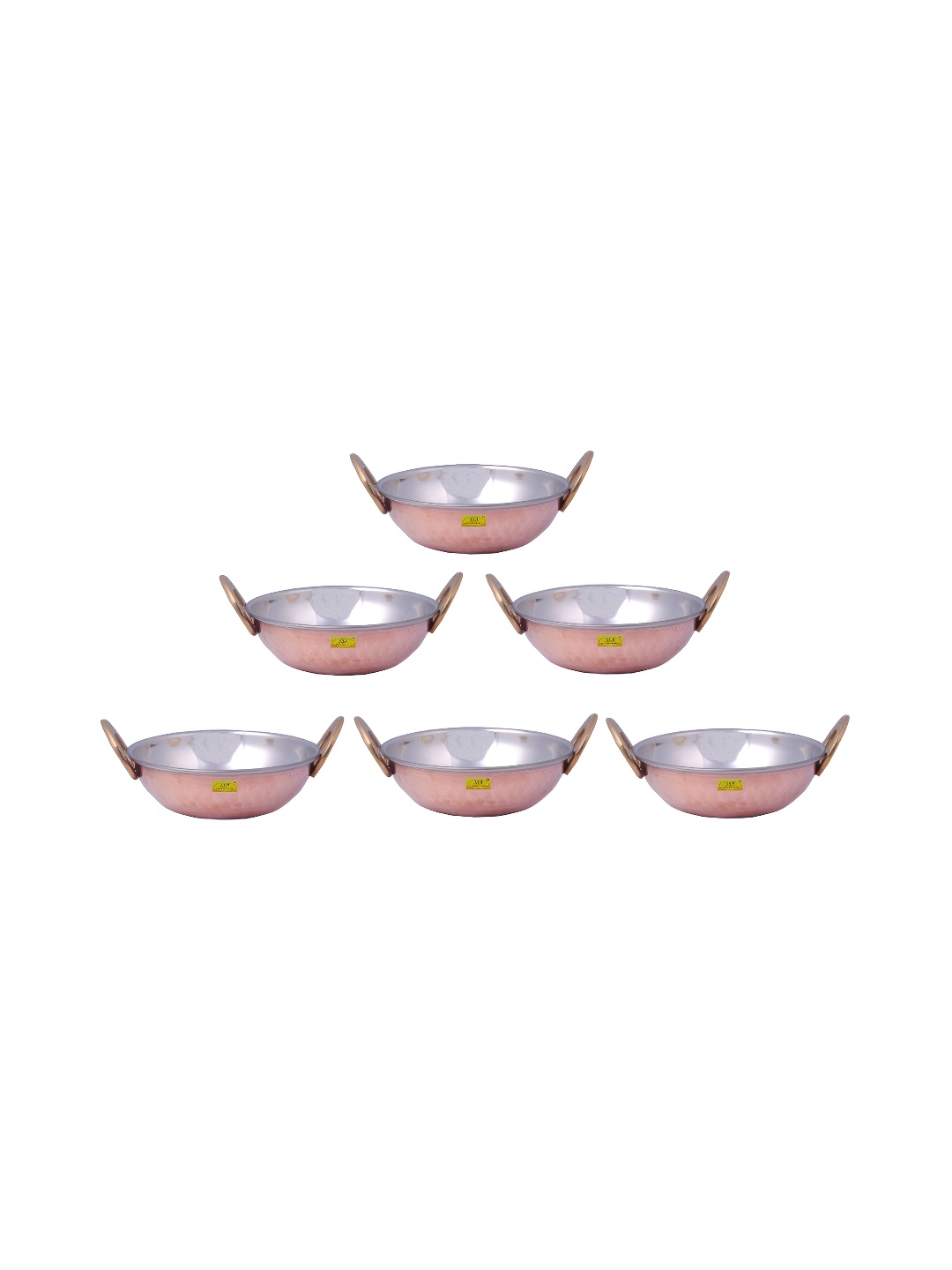 

Shivshakti Arts Brown 6 Pieces Copper Kadai 300 ml