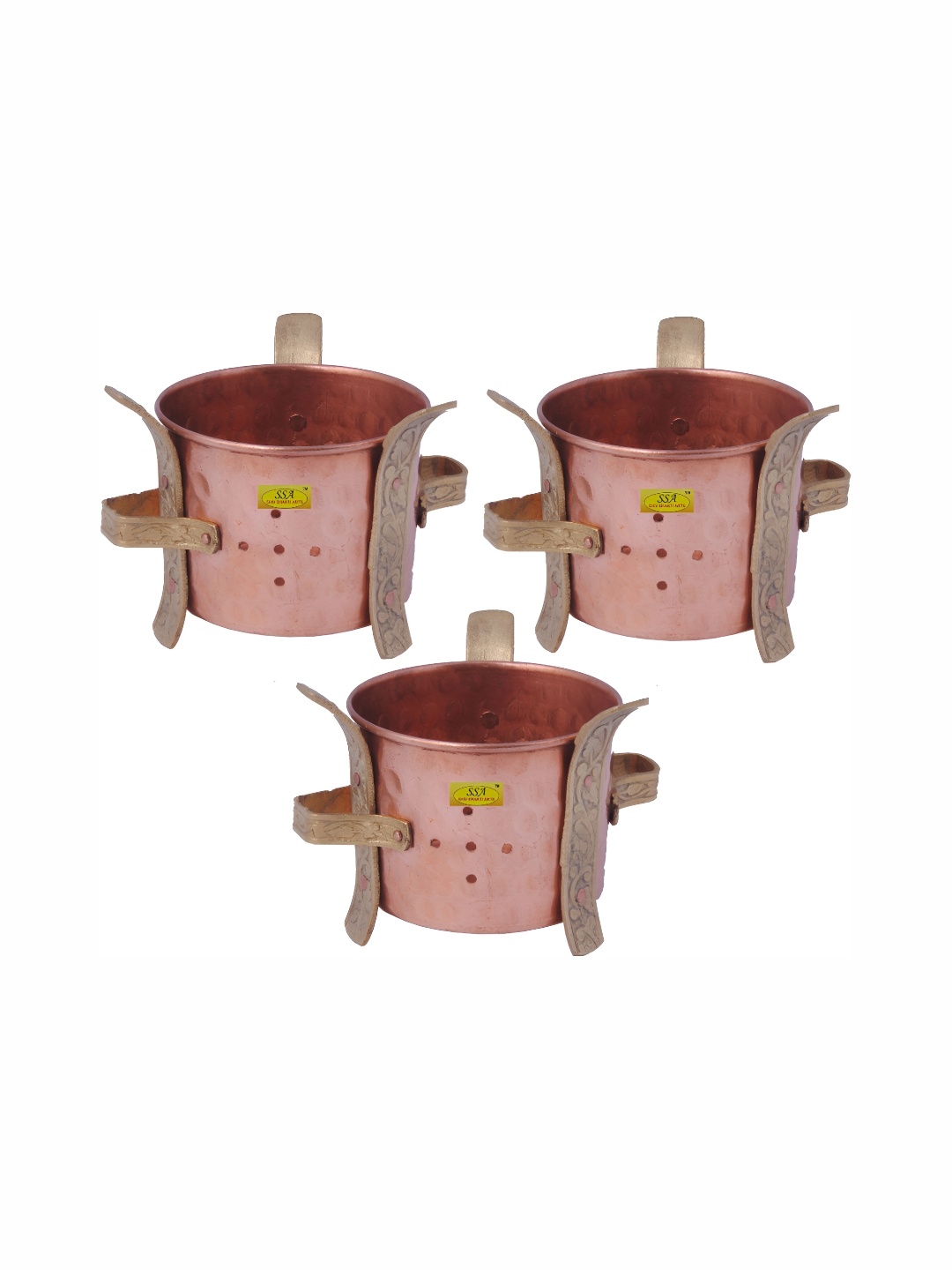 

Shivshakti Arts Copper-Toned 3Pcs Copper Sigdis