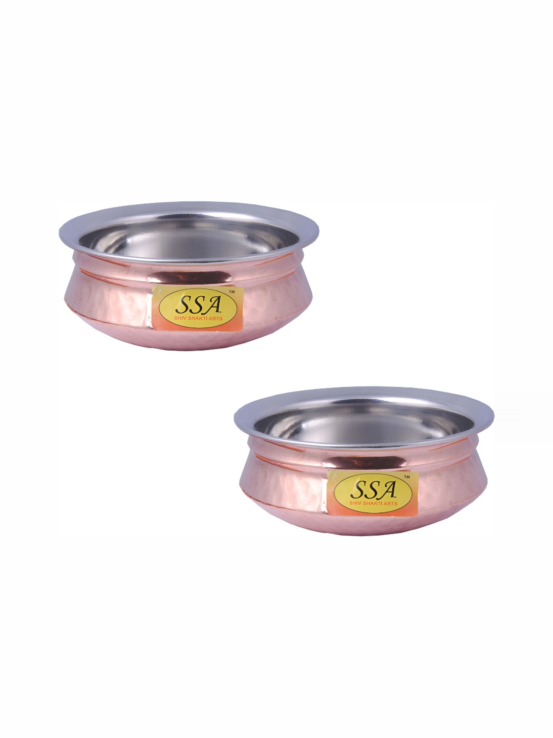

Shivshakti Arts Copper-Toned 2 Pieces Copper Handis