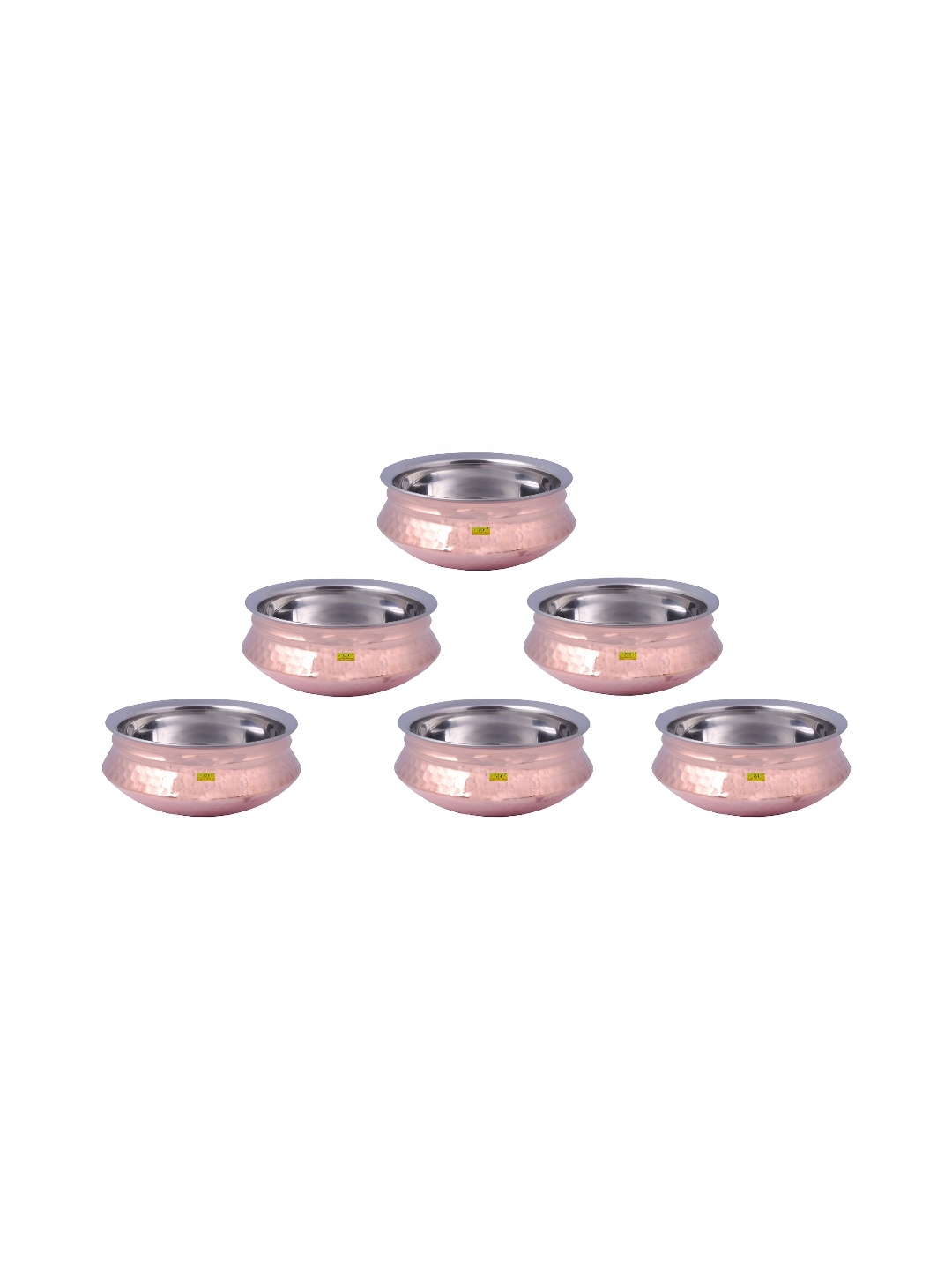 

Shivshakti Arts Brown 6 Pcs Copper Handi