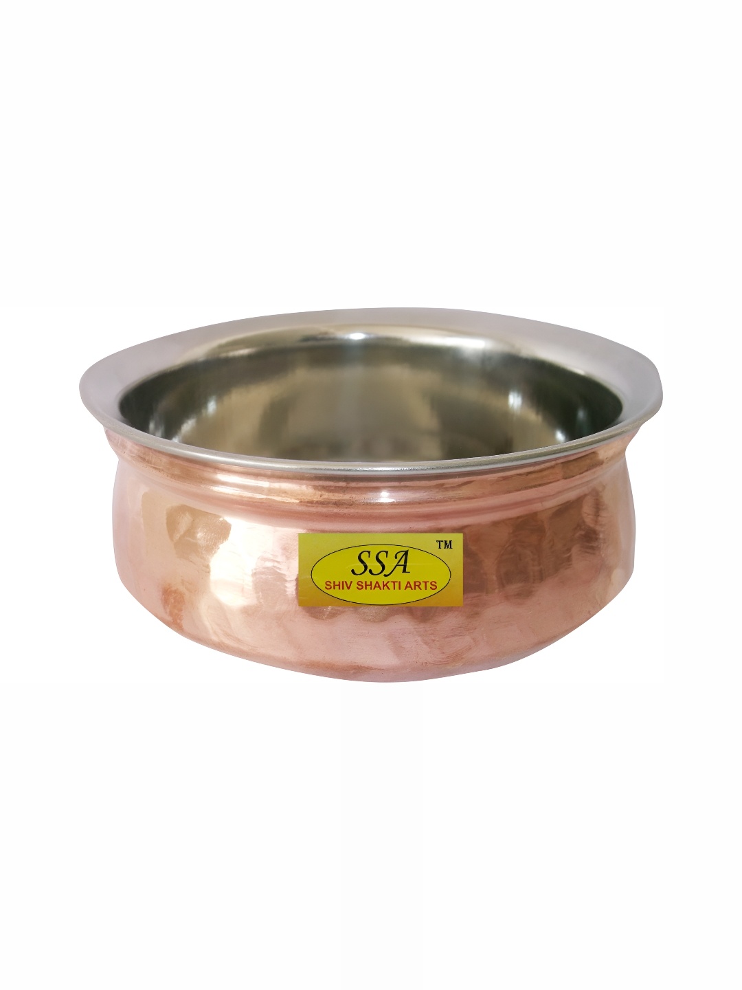 

Shivshakti Arts Brown Copper Serving Handi