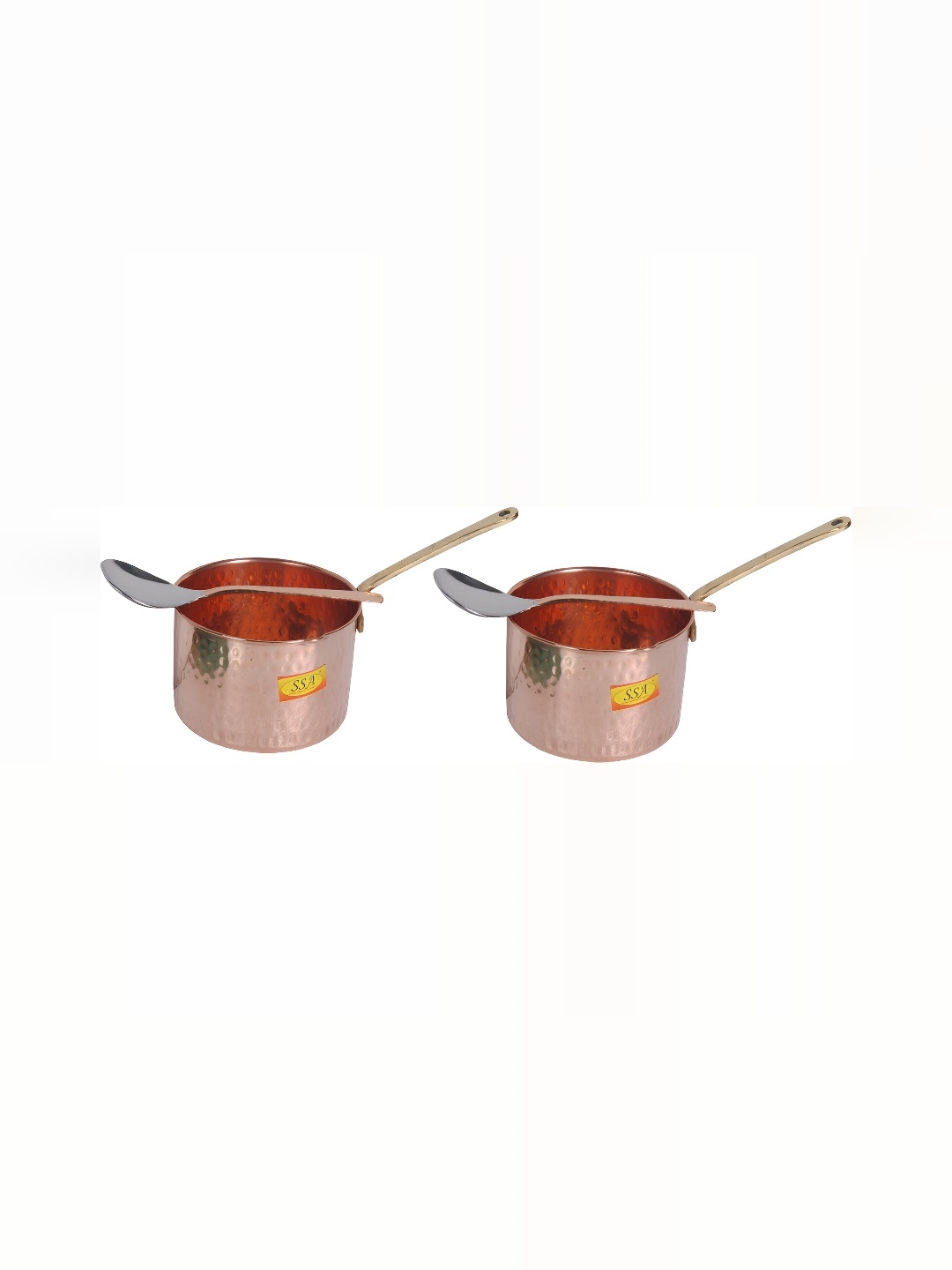 

Shivshakti Arts 3 Pieces Copper Sauce Pan with Serving Spoon