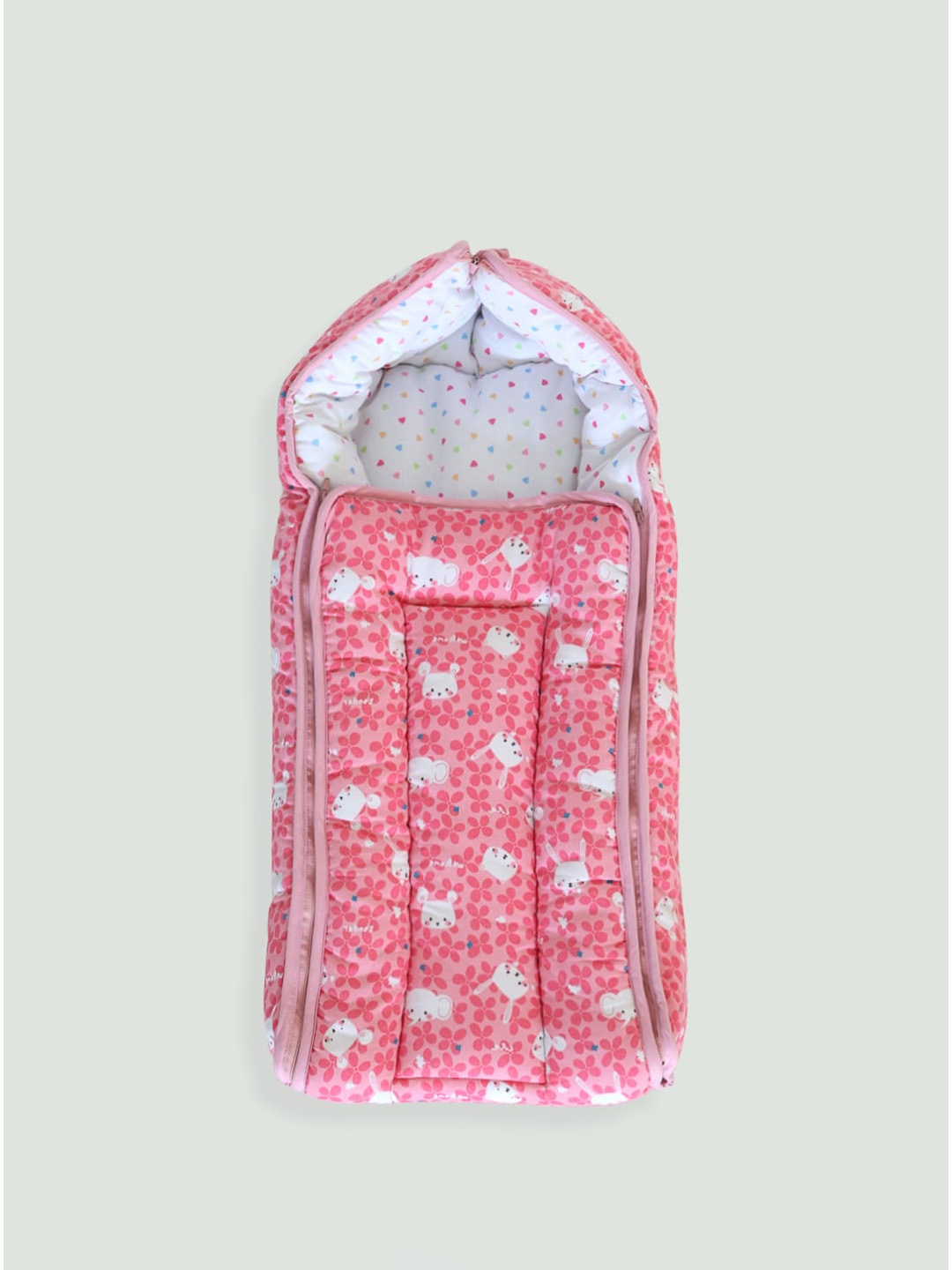

TIDY SLEEP Kids Printed Cotton Baby Sleeping Bag, Pink