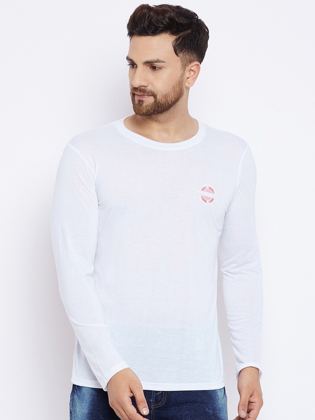 

THE MILLION CLUB Round Neck Cotton T-shirt, White