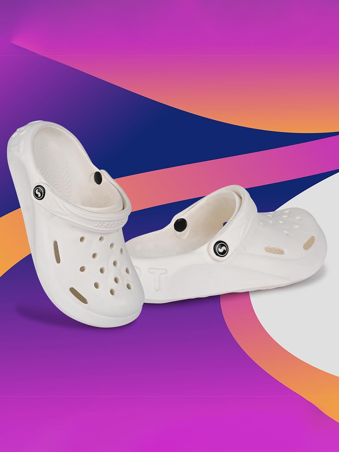 

TPENT Men Rubber Clogs, White