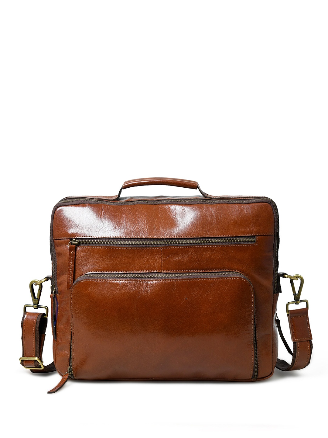 

MaheTri Leather Laptop Bag, Brown