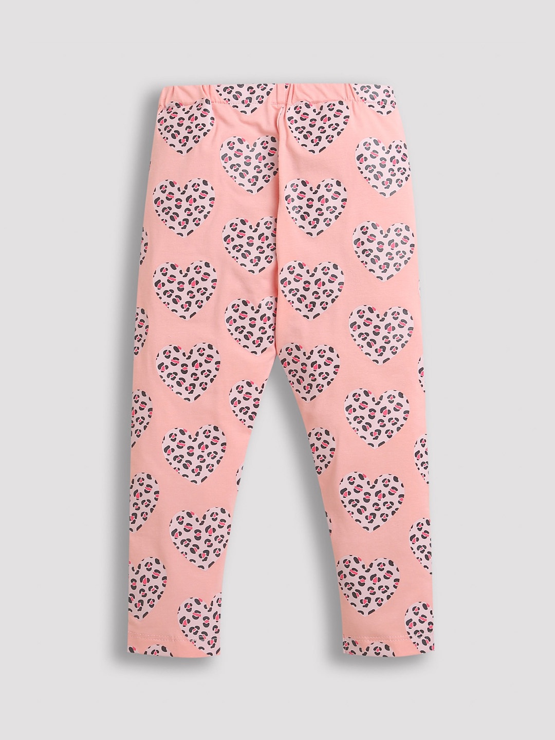 

ZIP ZAP ZOOP Girls Printed Pure Cotton Leggings, Pink