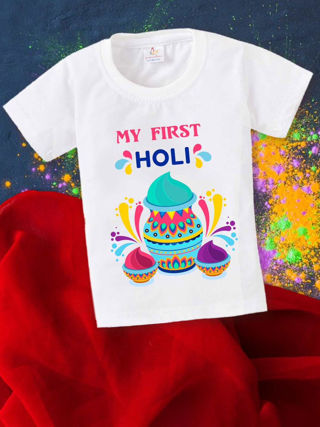 

Babywish Kids Graphic Printed Cotton T-shirt, White