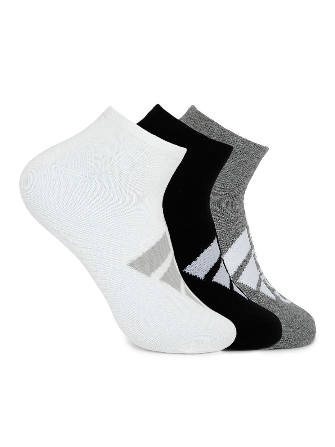 

ADIDAS Men Pack Of 3 Flat Knit Ankle Socks, White