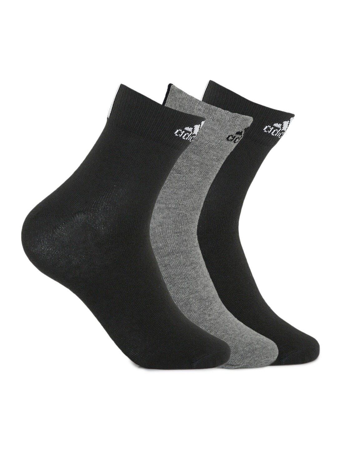 

ADIDAS Men Pack Of 3 Flat Knit Ankle Socks, Grey