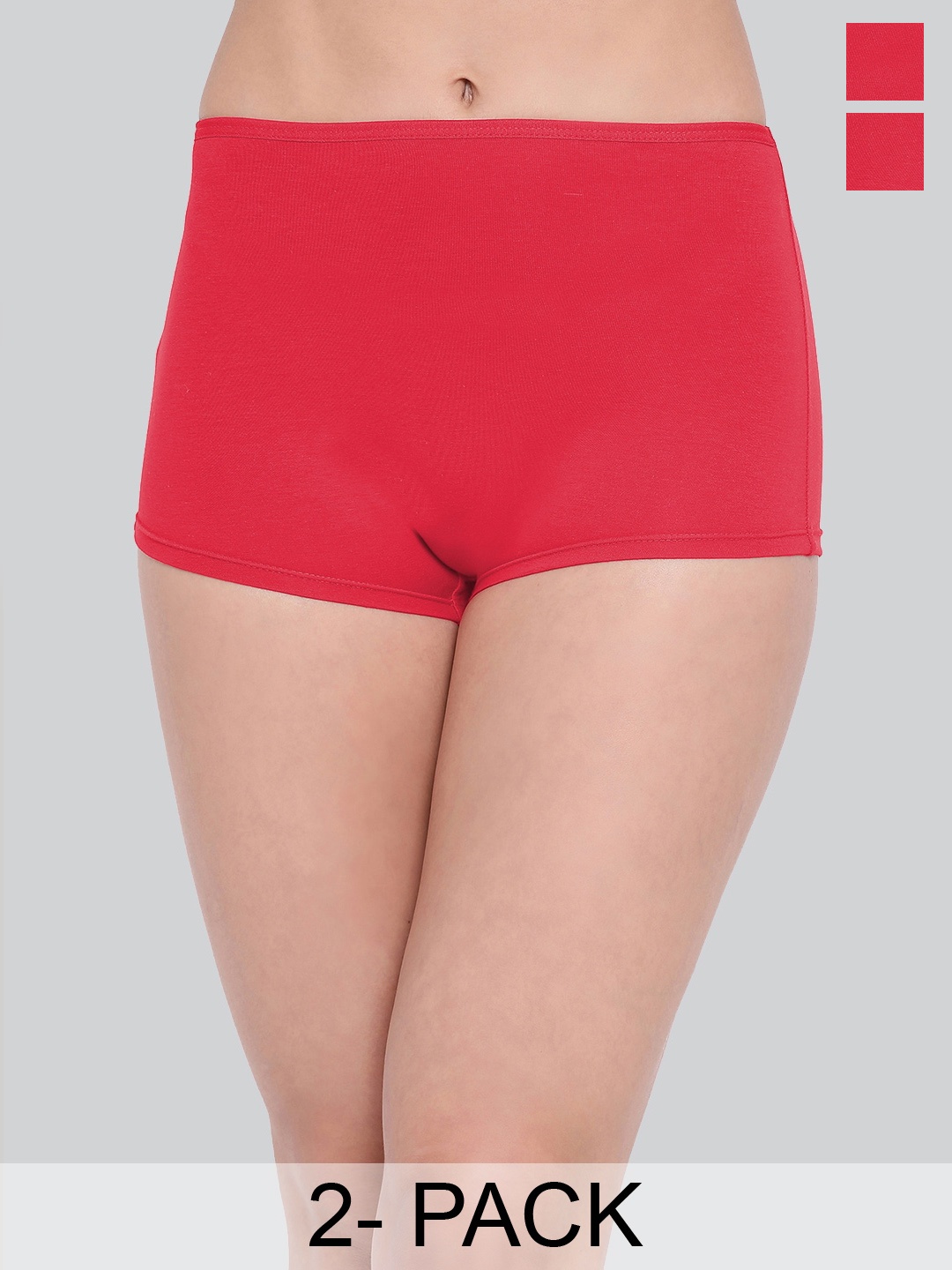 LYRA Pack Of 2 Label Free Anti-Odour Boy Short Briefs, Pink