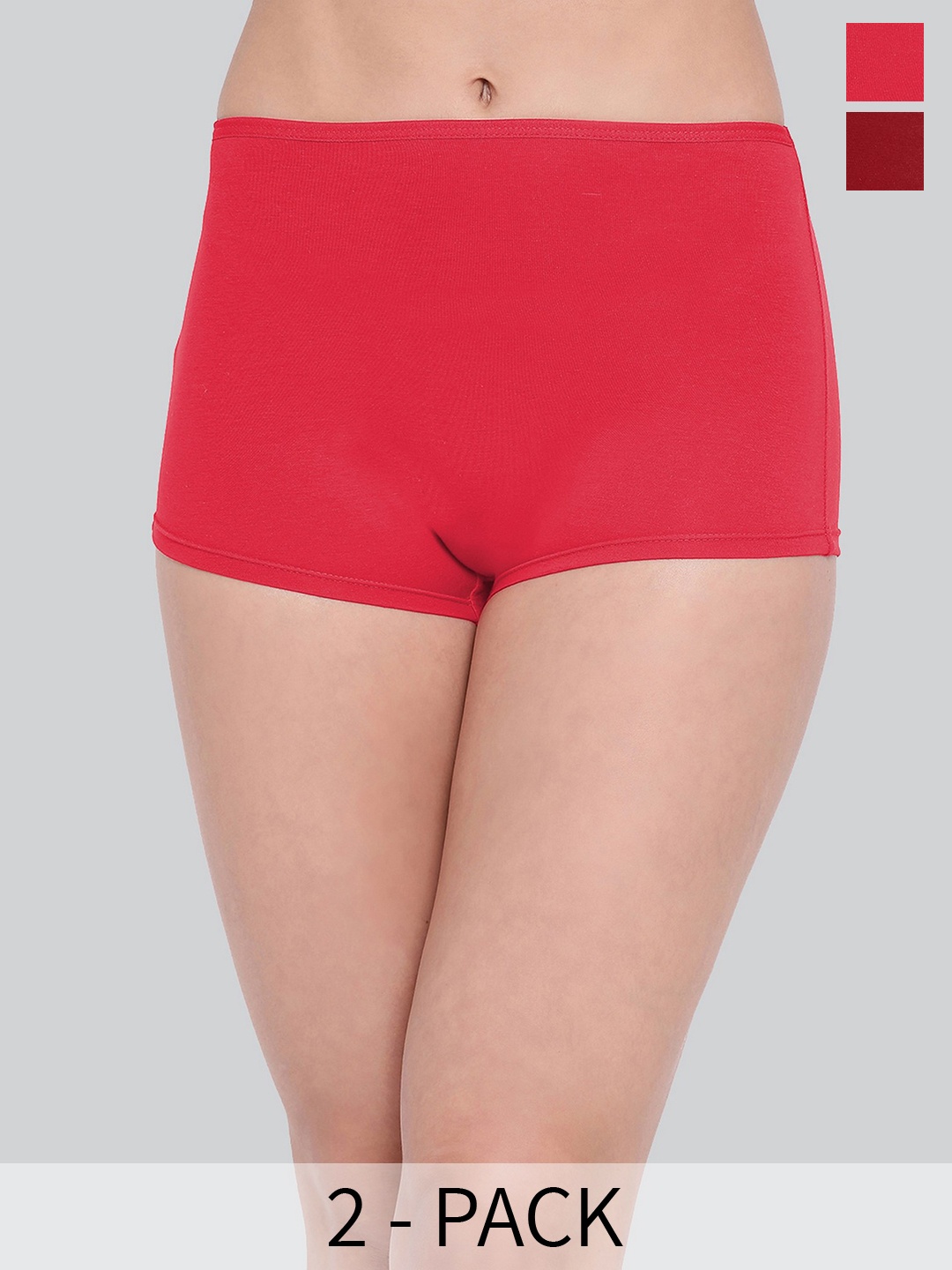 

LYRA Pack Of 2 Label Free Anti-Odour Boy Short Briefs, Pink