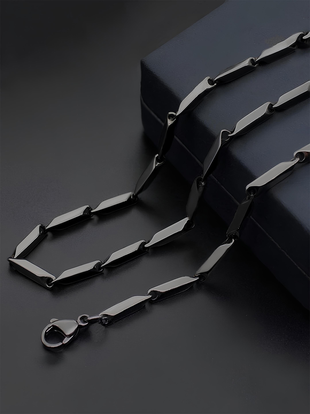 

KARISHMA KREATIONS Unisex Set Of 2 Stainless Steel Chain, Gold