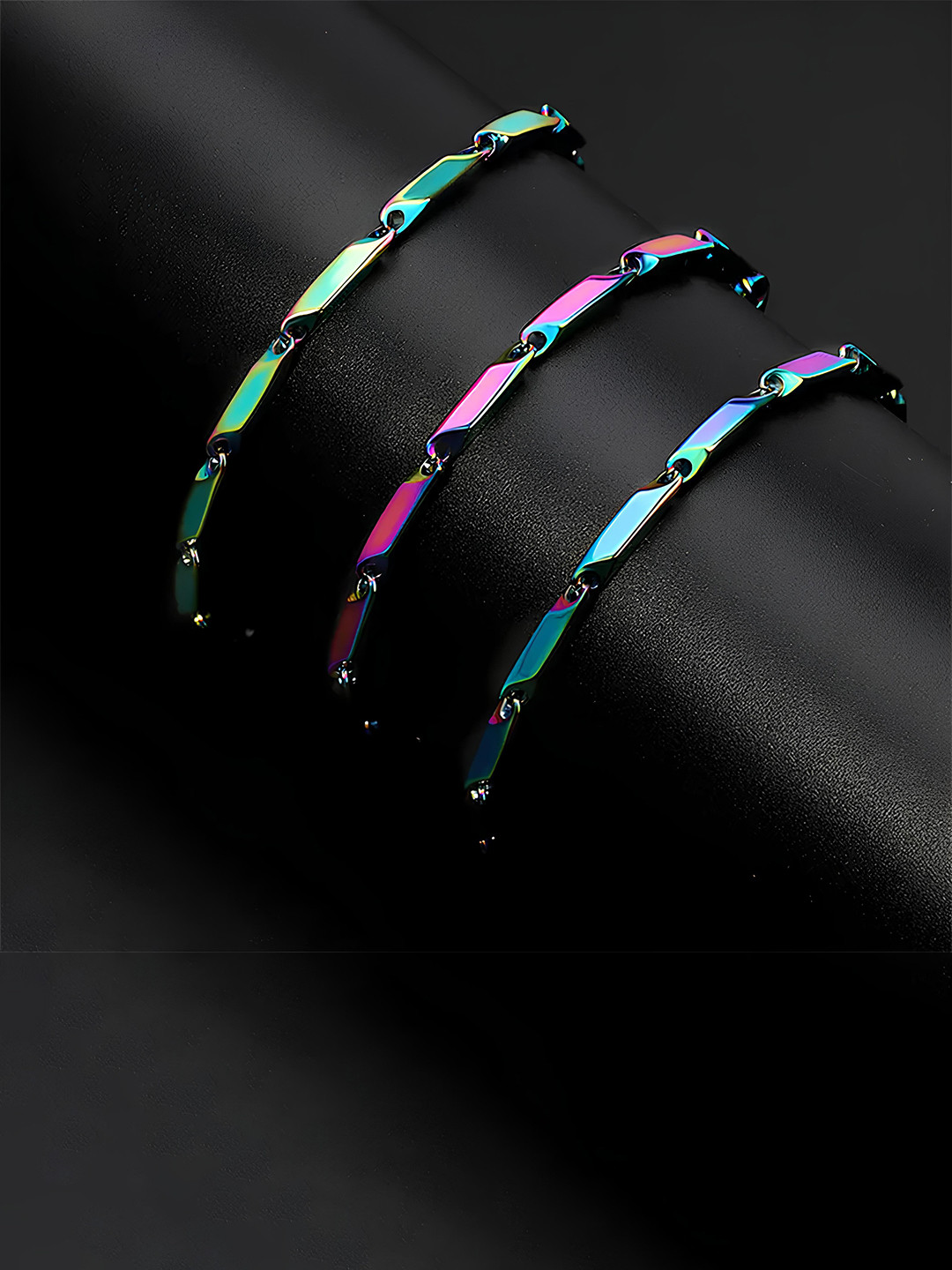 

KARISHMA KREATIONS Unisex Set Of 2 Silver-Plated Chain