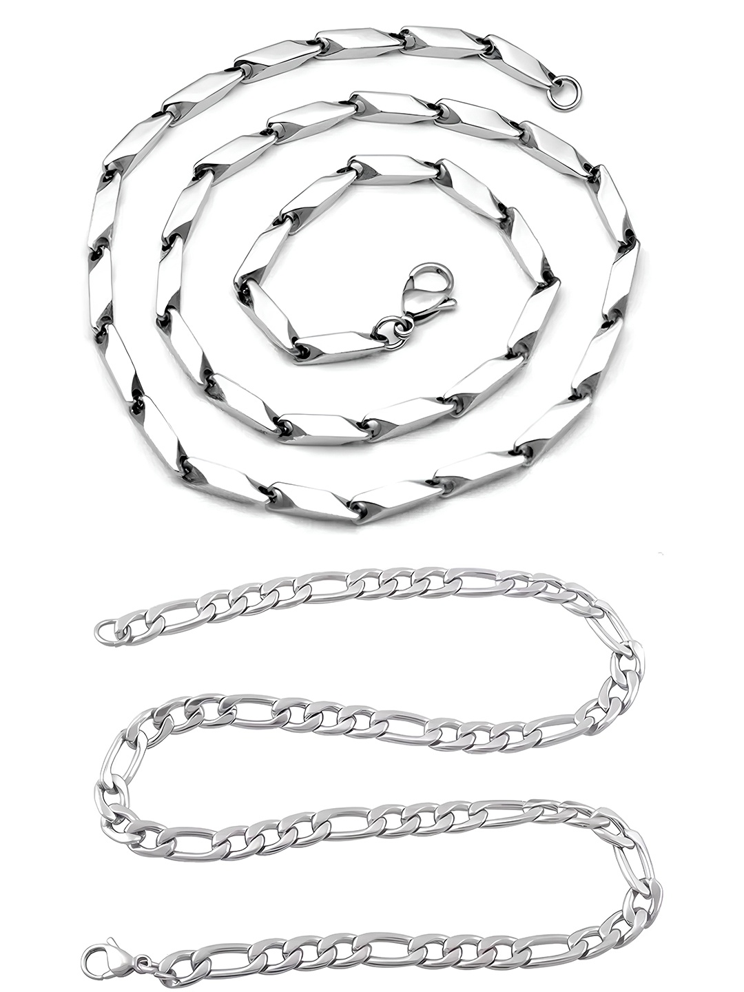 

KARISHMA KREATIONS Unisex Set Of 2 Silver-Plated Chain
