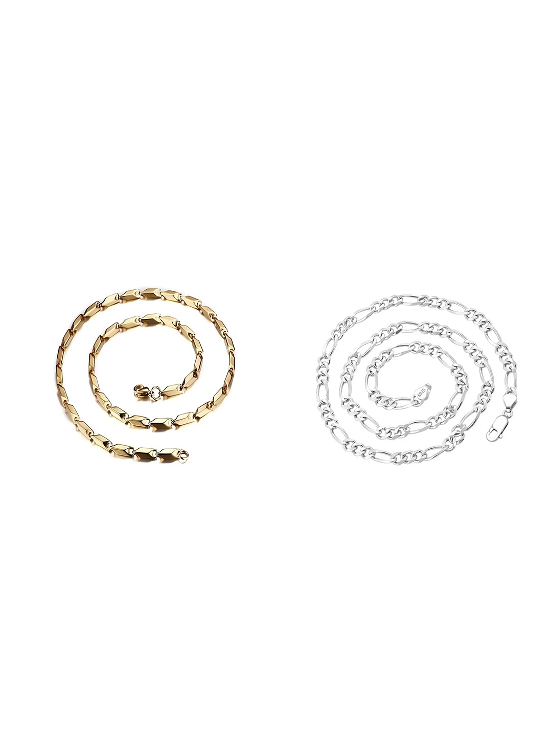 

KARISHMA KREATIONS Unisex Set of 2 Gold Plated Stainless Steel Chain