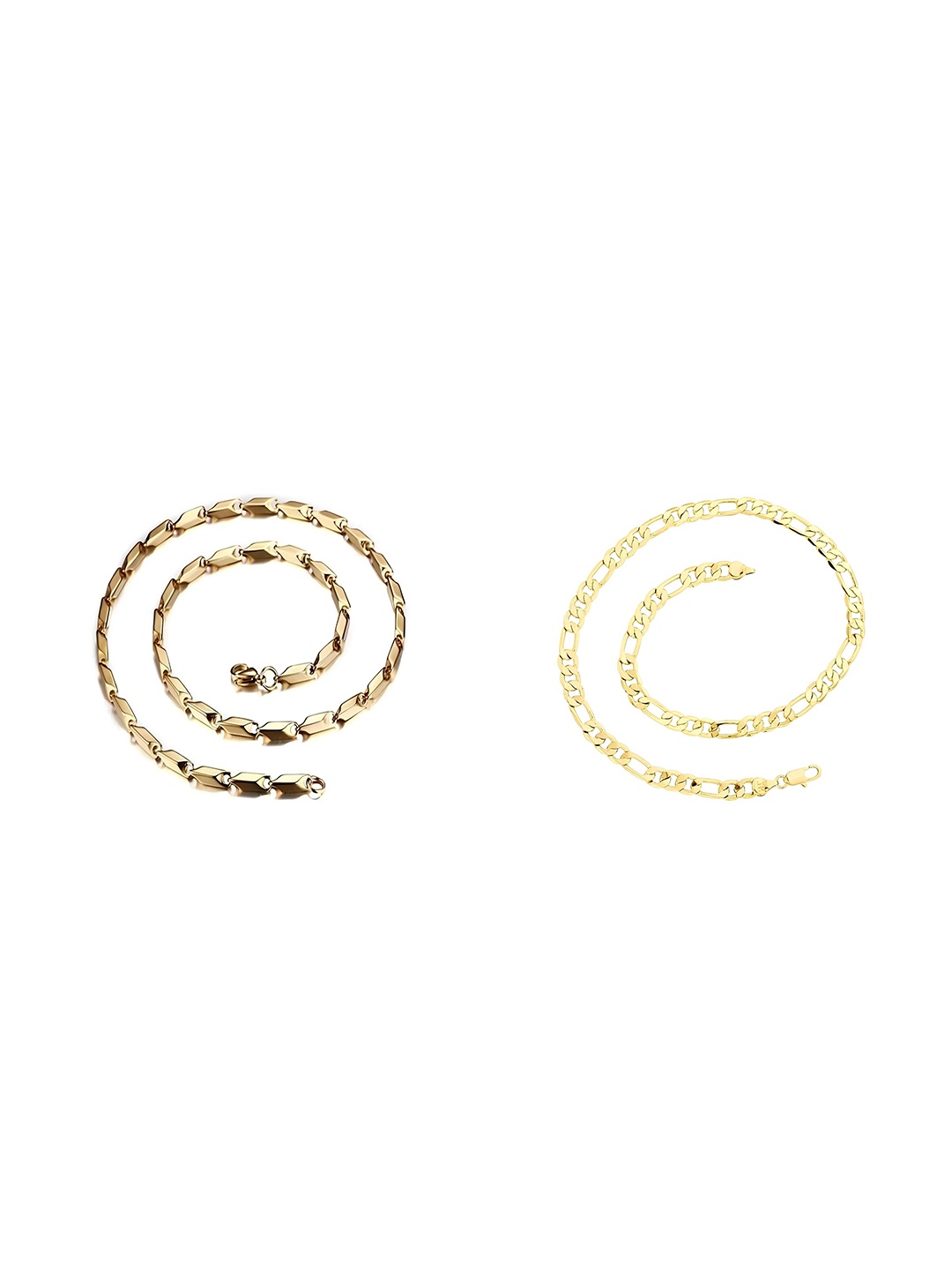 

KARISHMA KREATIONS Unisex Set of 2 Gold Plated Stainless Steel Chain