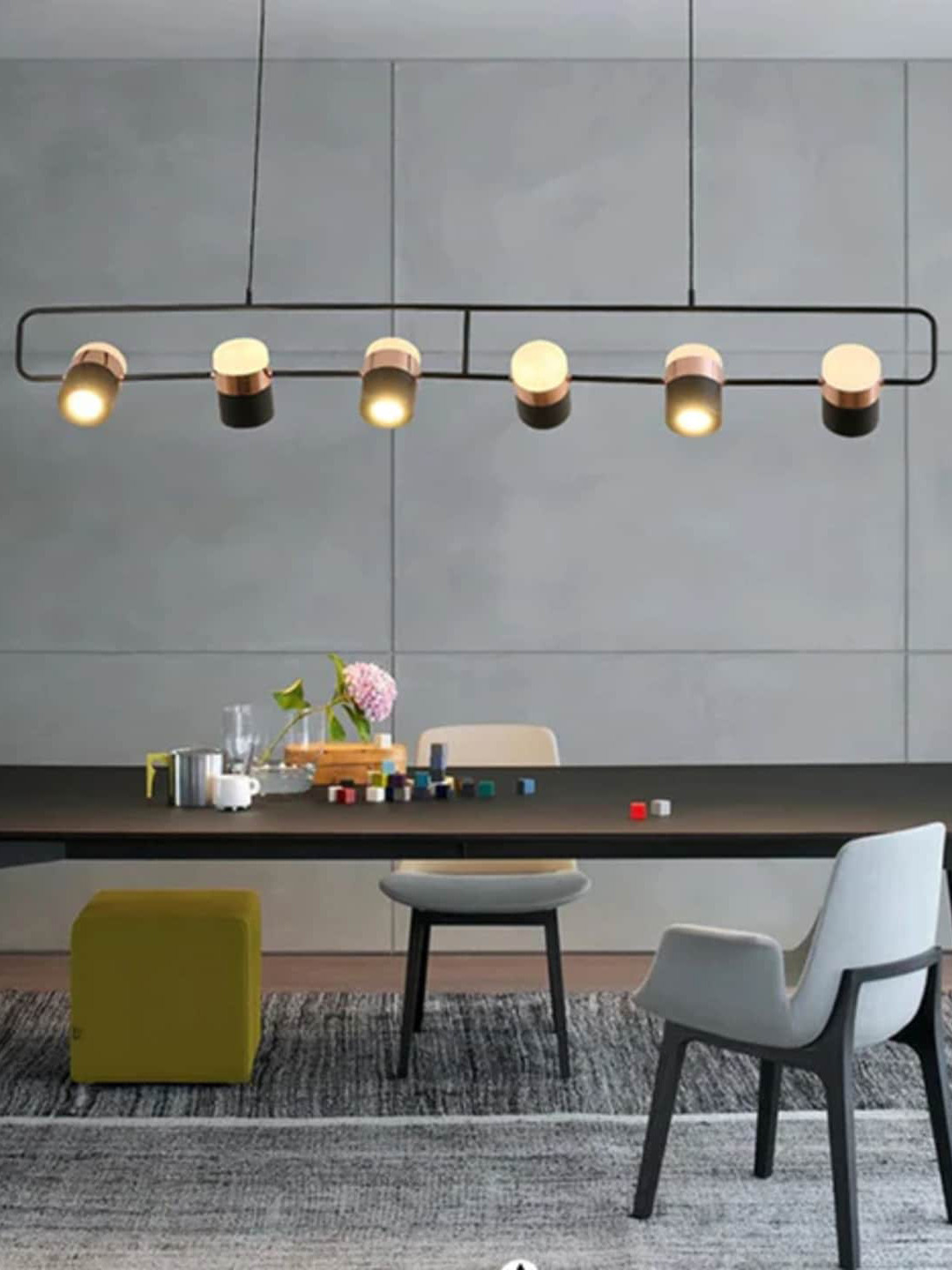 

THEDECORKART Black Glass Resin Ceiling Lamp