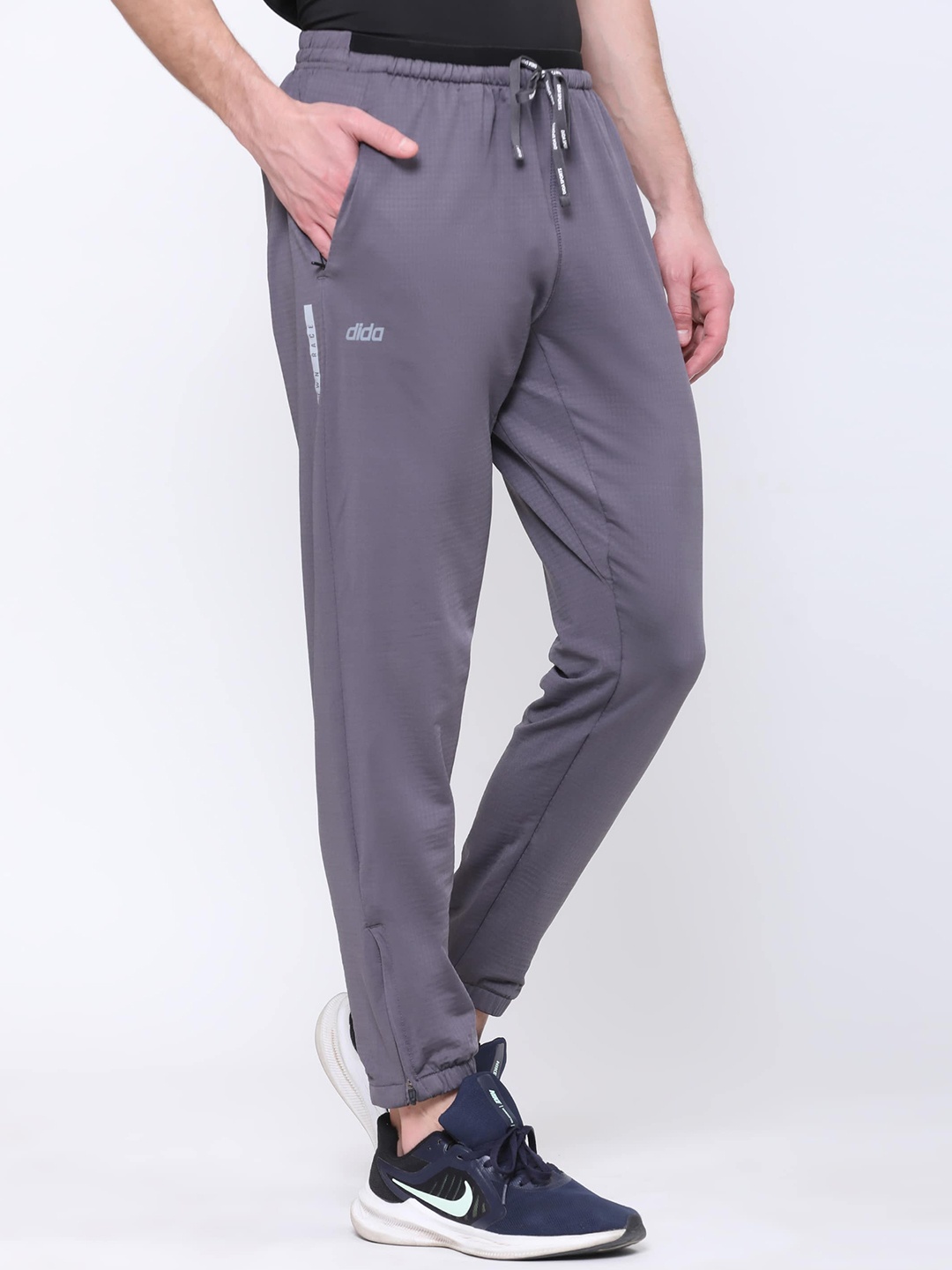 

DIDA Men Dry Fit Comfort-Fit Track Pants, Grey