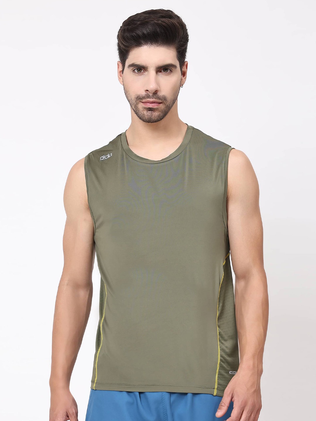 

DIDA Round Neck Sleeveless T-shirt, Green