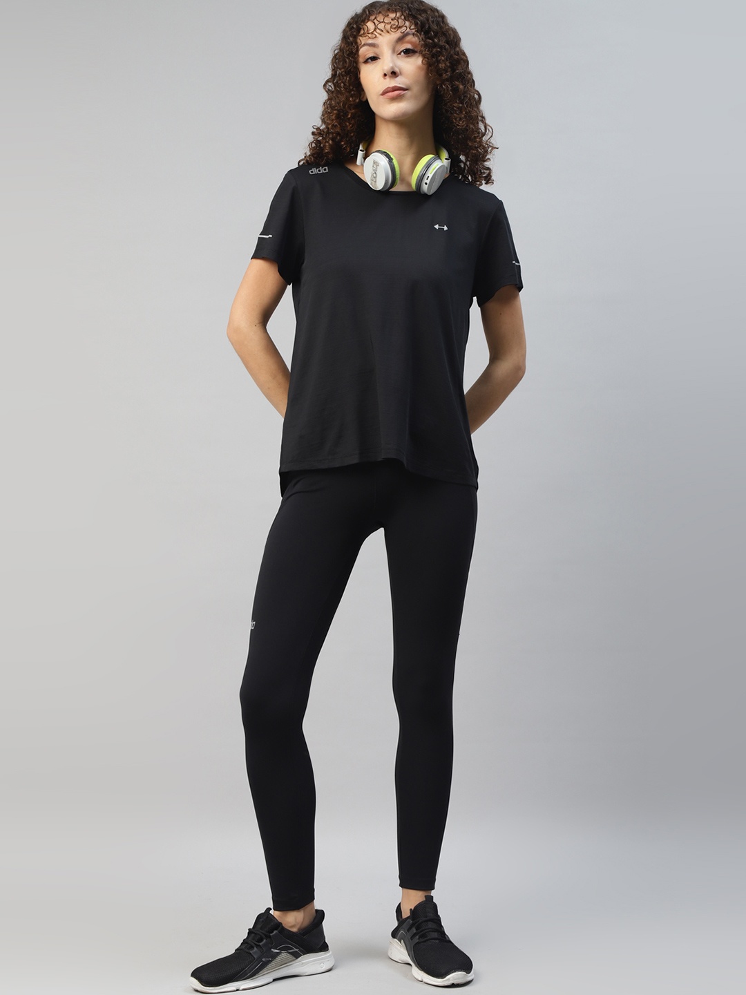 

DIDA Dry Fit High Waist Comfort Fit Sports Tights, Black