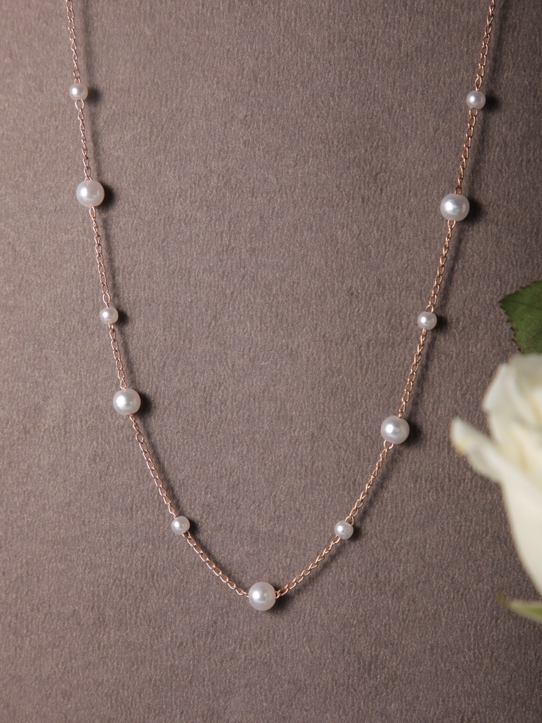 

Zeraki Jewels Rose Gold-Plated Beaded Chain