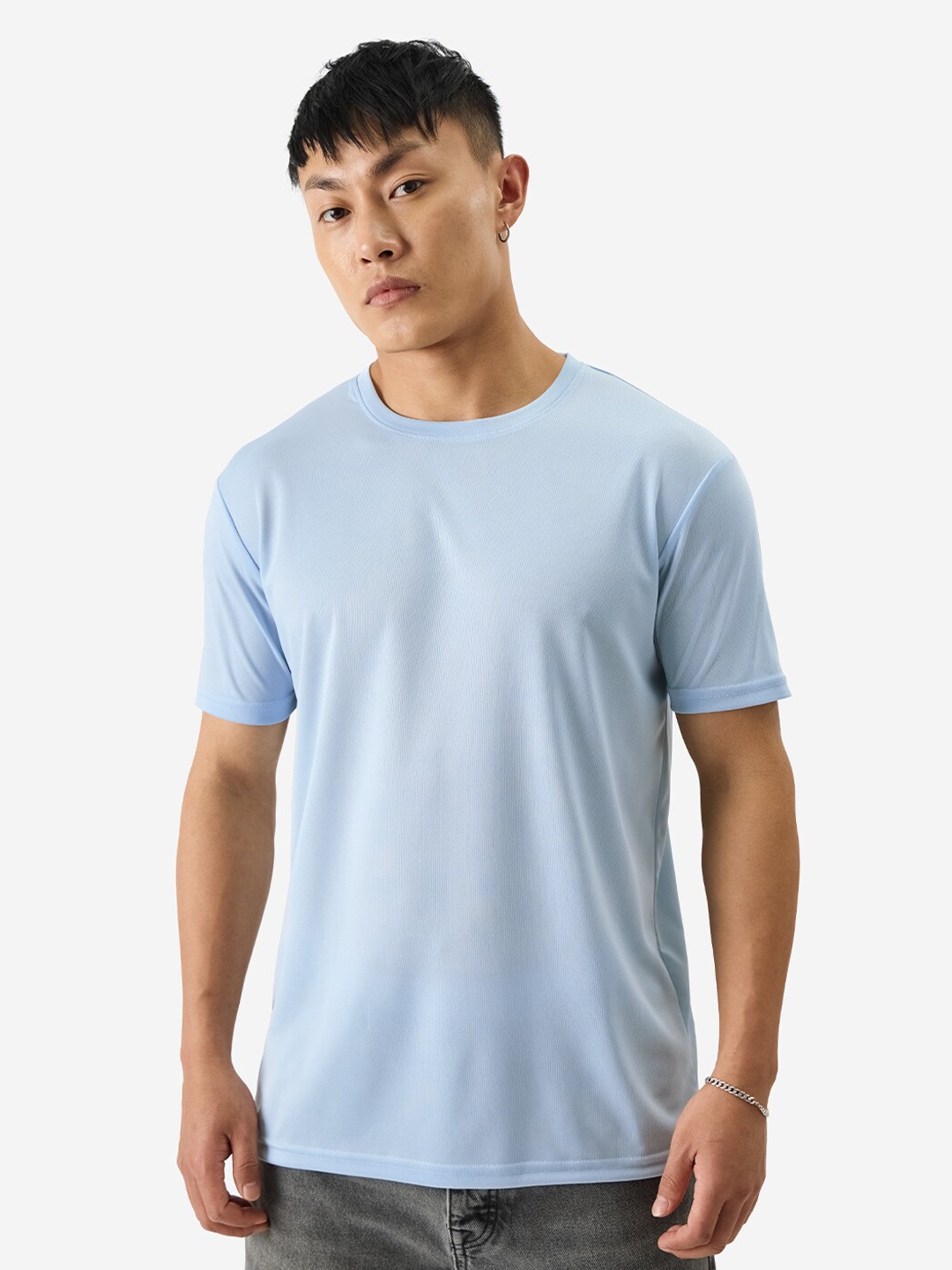 

The Souled Store Round Neck Short Sleeves Cotton T-shirt, Blue