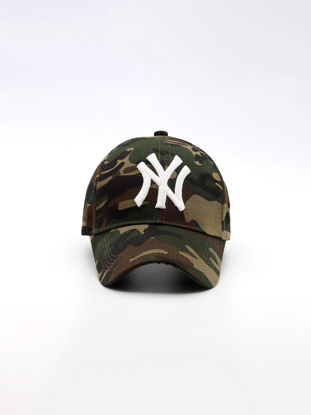 

TEEMOODS Men Printed Cotton Baseball Cap, Green