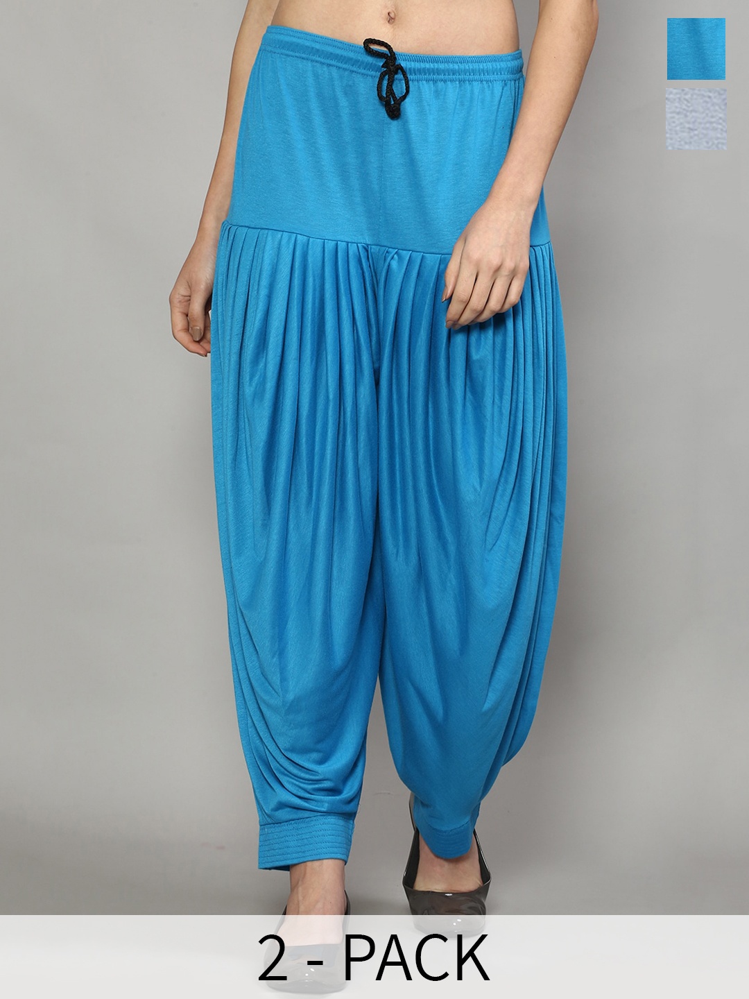 

Jinfo Women Pack Of 2 Loose Fit Patiala, Grey