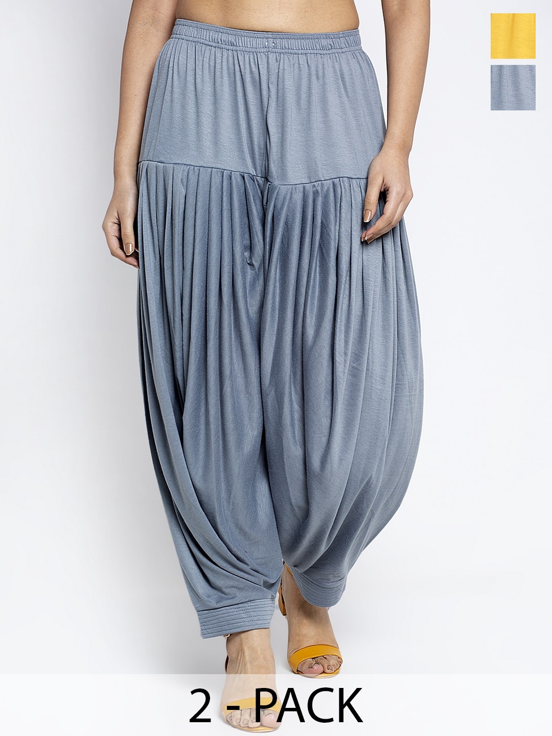 

Jinfo Pack Of 2 Loose Fit Patiala, Grey